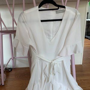 White Fringe Dress